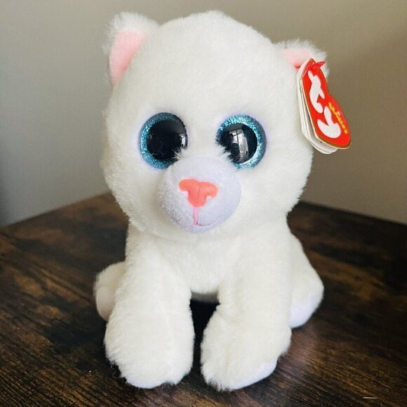 Ty Other - Ty| Beanie Boo Pearl the White Cat 6” NWT